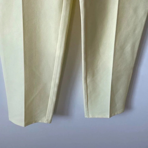 Adidas Pastel Yellow Crop Golf Pants Sz S - Picture 3 of 6